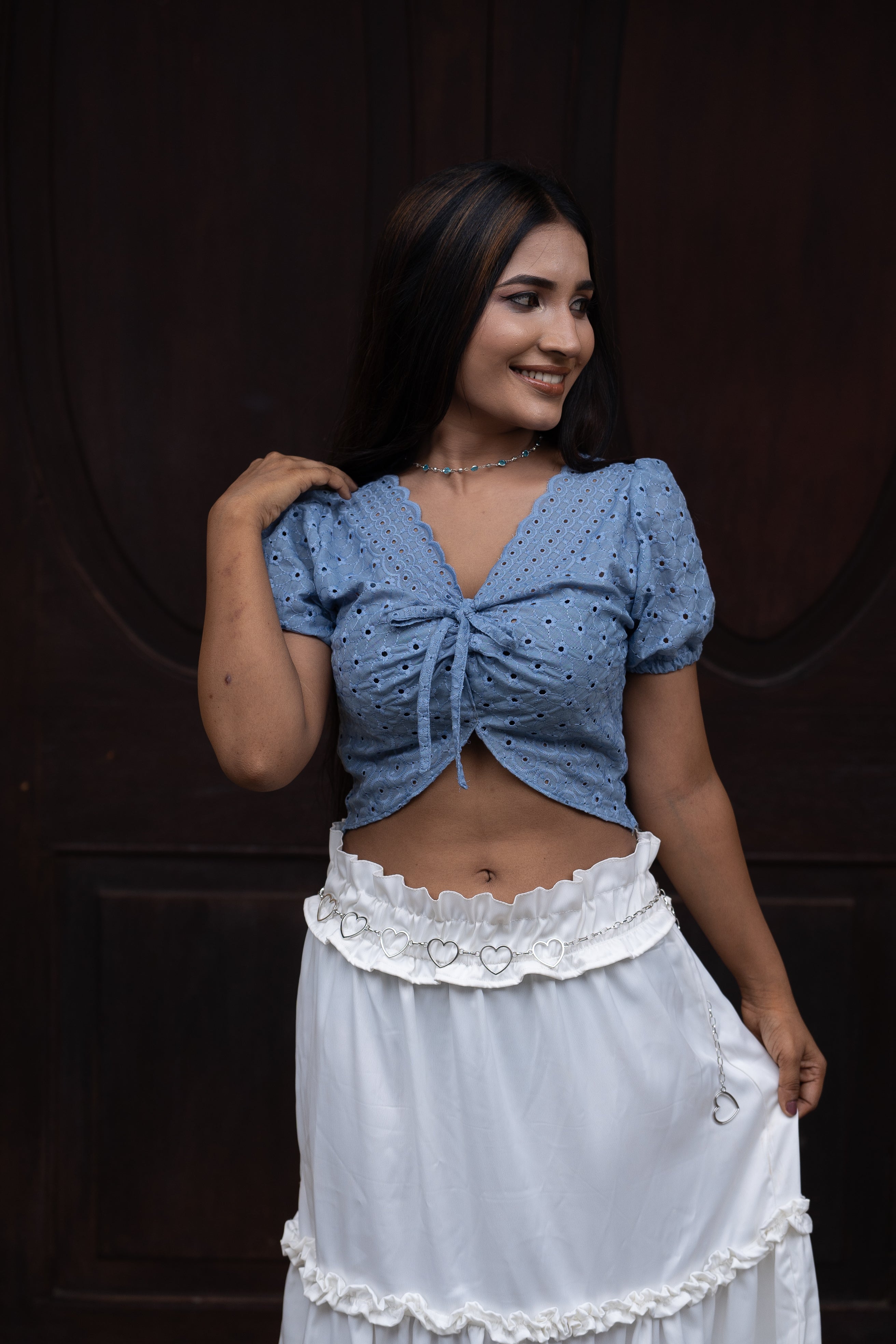 Ocean Breeze Eyelet Top